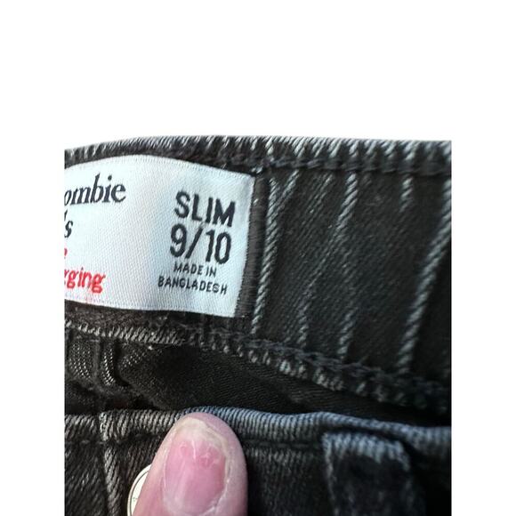 Abercombie Kids Girl's Black Gray Mid Rise Pull On Jean Legging Size 10 - Picture 3 of 5